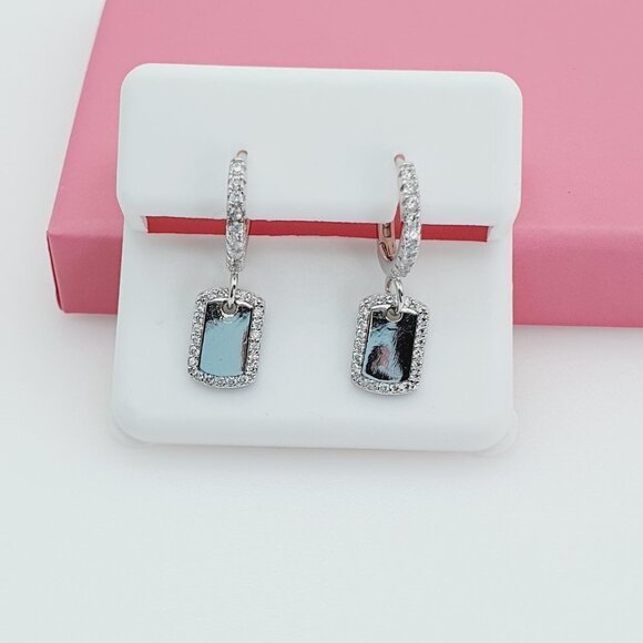 "925 Sterling Silver Cubic Zirconia Earrings, U19254687 - Picture 7 of 11